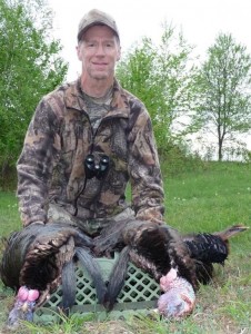 Notice the double beard on this bird