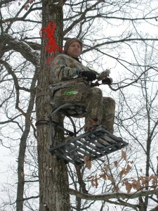 Tree Stand The Outdoors Guy in a stand set in August for a November Hunt